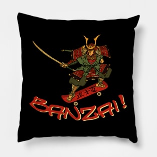 Skateboard samurai Pillow