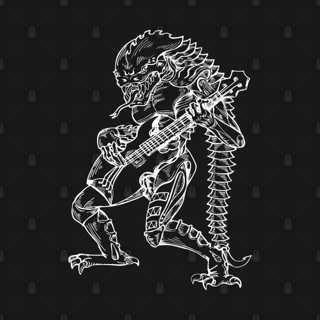 SEEMBO Alien Playing Guitar Guitarist Musician Music Band by SEEMBO