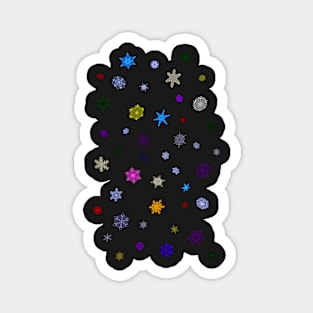 Rainbow Snowfall Magnet