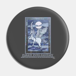 Flight Into Fantasy Stained Glass for Dark Items Pin