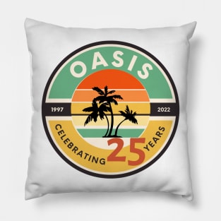 Oasis 25th Anniversary Logo (2) Pillow