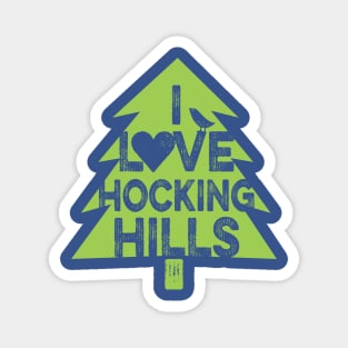 I Lve Hocking Hills Tree Lime Magnet