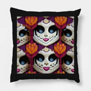 La Catrina Pattern Pillow