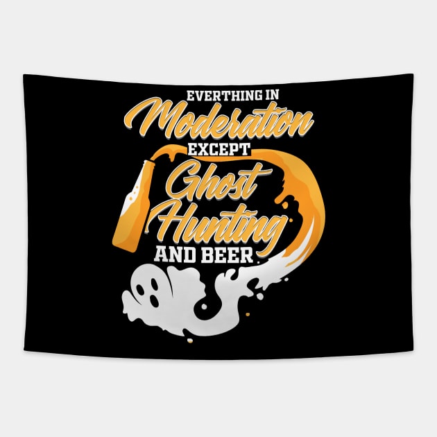 Ghost Hunting Beer Ghost Hunter Paranormal Tapestry by ChrisselDesigns