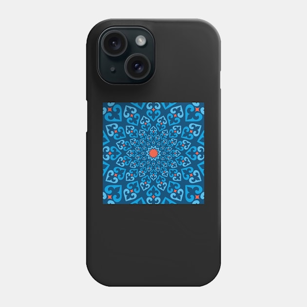 Traditiona geometric infinite pattern Phone Case by kavalenkava