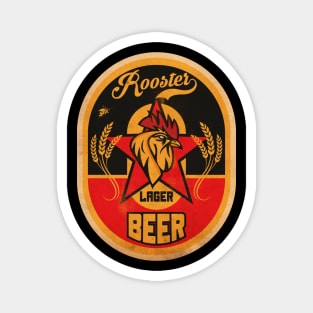 Rooster Lager Beer Magnet