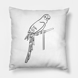 Stick figure parrot Pillow