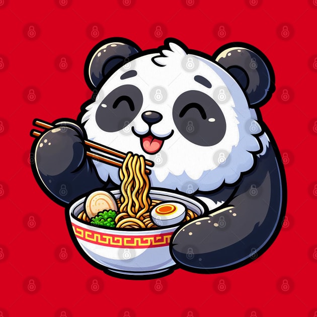 Panda Loves Ramen by Plushism