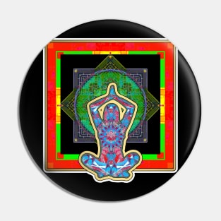 Red And Green Yoga Seen Pin