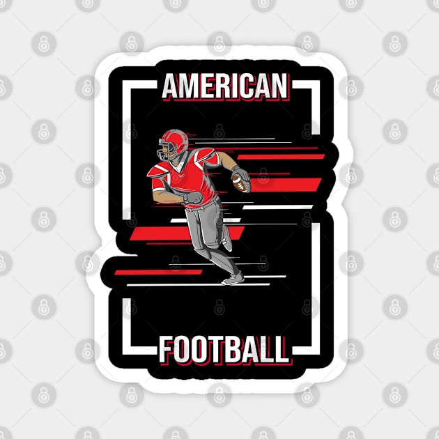 American Football Speed Player Magnet by Shirtbubble