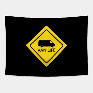 Van Life Traffic Sign Tapestry