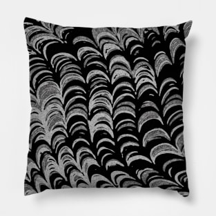 Black and white psychedelic pattern Pillow