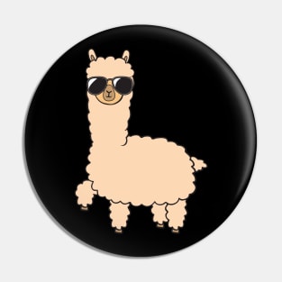 Cool alpaca with sunglasses Pin