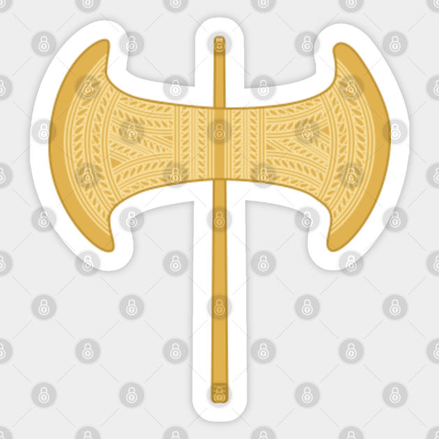 Labrys Ancient Minoan Double Headed Axe Labrys Double Headed Axe Sticker Teepublic