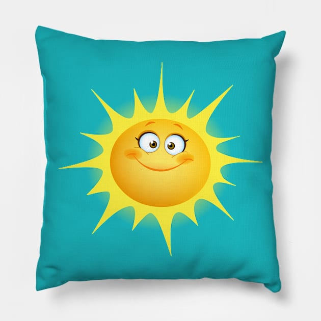 Cute sun Pillow by DigiToonsTreasures