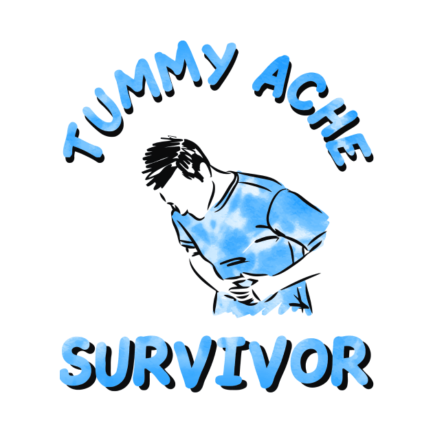 vintage tummy ache survivor tie dye by Olympussure