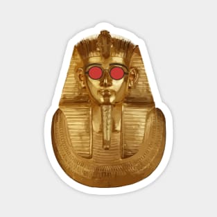 Golden Mask Egyptian King with Red Sunglasses Magnet