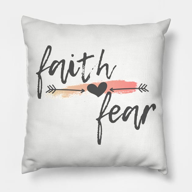 Faith over Fear Pillow by West 5th Studio