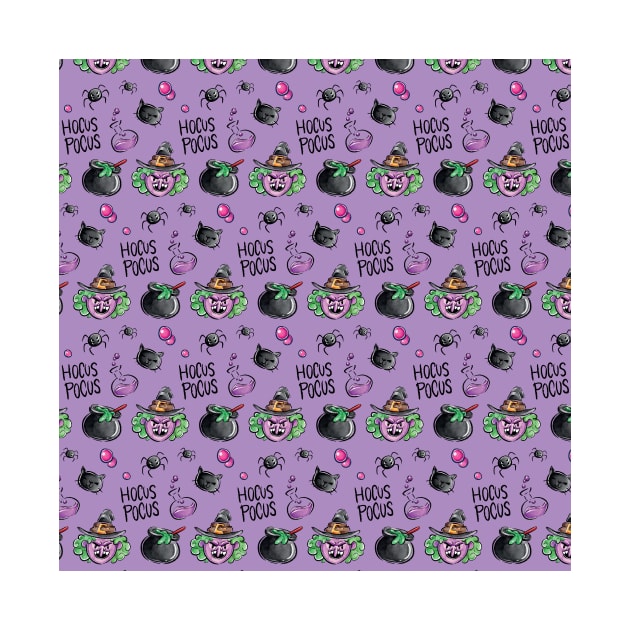 Purple Halloween pattern by Inspired-DS