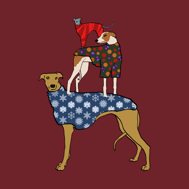 Christmas sighthound tree by rsutton