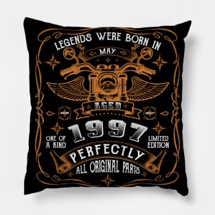 Legends Born In May 1997 24th Birthday Gift Pillow