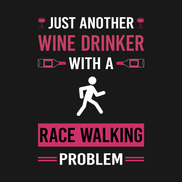 Wine Drinker Race Walking by Good Day