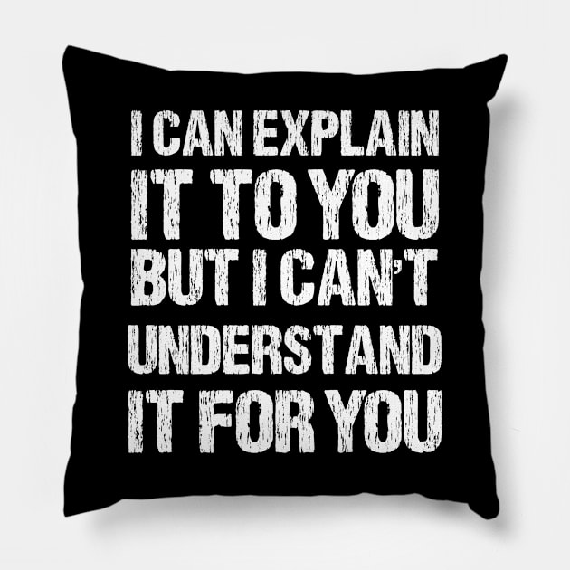 I Can Explain It To You But I Can't Understand It For You Pillow by bisho2412