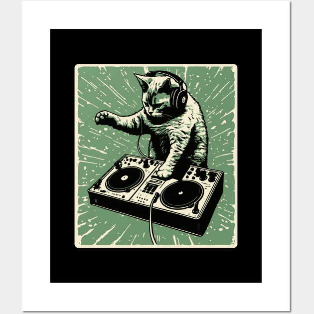 Cat DJ - Yellow Block Print - DJ Cat - Deadmau5 - Deadmouse iPhone Case  for Sale by IfDesignGroup