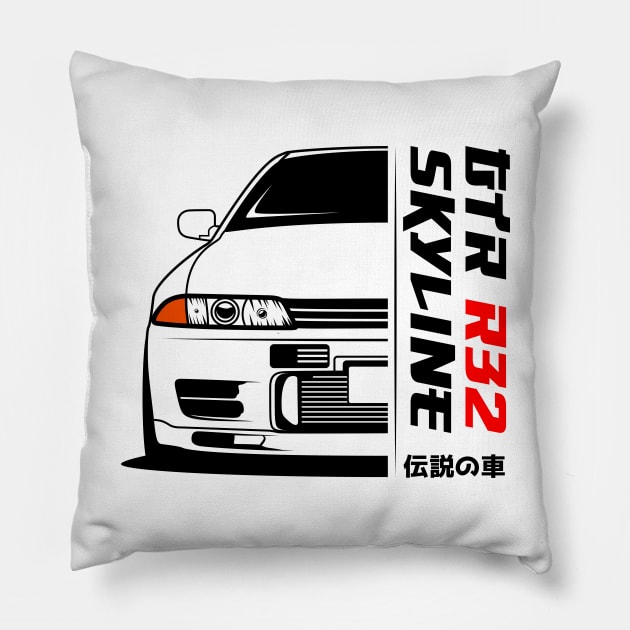 R32 Front JDM Pillow by GoldenTuners