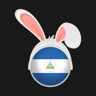 happy easter Nicaragua bunny ears flag cute designs T-Shirt