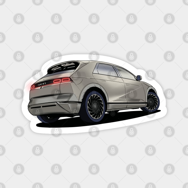 Galactic Gray Hyundai IONIQ 5 Magnet by Webazoot