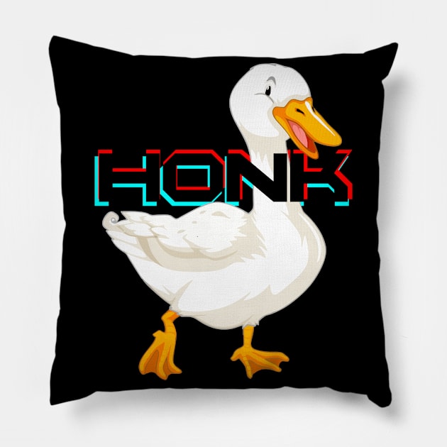 Honk Goose Simple Pillow by Ubold