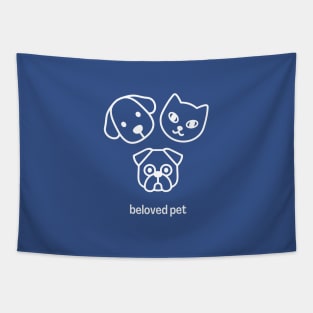 T-Shirt Design Pets Cat and Dog Tapestry