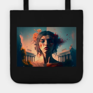 Greek woman Artistic Wallpaper Tote