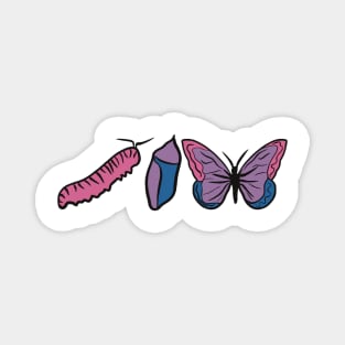 Butterfly Growth Bi pride #2b Magnet