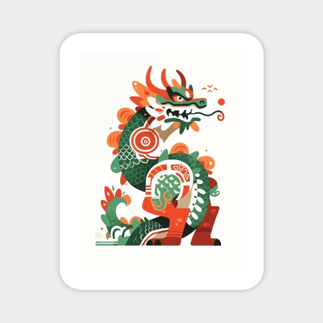 Chinese Zodiac Dragon Magnet by saveasART