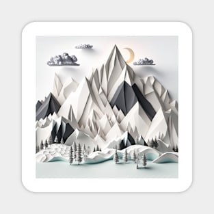 origami mountains Magnet