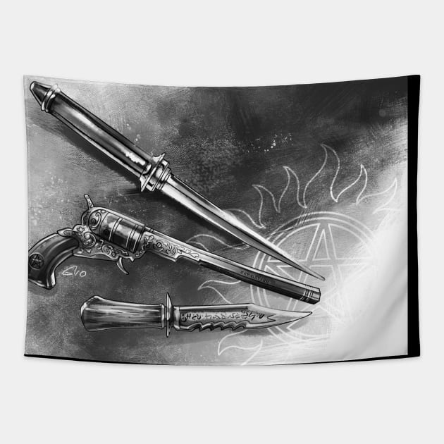 Team Free Will Weapons Tapestry by GioGui