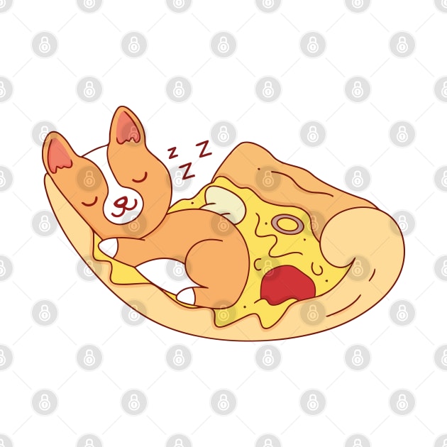 Sleeping Pizza Puppy by ToufikDesign