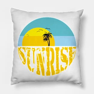 Sunrise Illustration Pillow