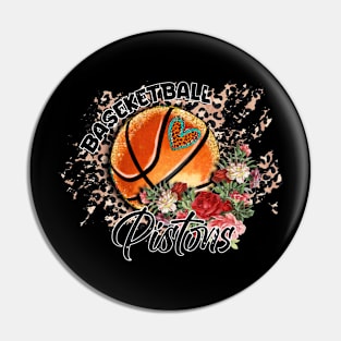 Aesthetic Pattern Pistons Basketball Gifts Vintage Styles Pin