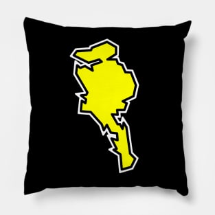 Quadra Island in a Bright Lemon Yellow Flavour - Solid Silhouette - Quadra Island Pillow