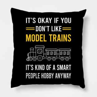 Smart People Hobby Model Train Trains Railroad Railway Pillow