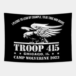 TROOP 415 - Camp Wolverine 2023 (WHITE) Tapestry