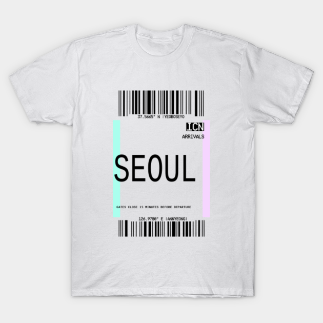 Seoul South Korea Plane Ticket Phone Case Kpop T Shirt Teepublic