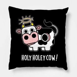 Holy Holey Cow Cute Animal Pun Pillow