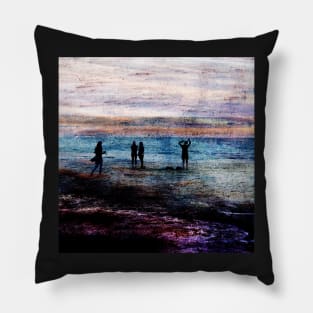 Evening at the beach Pillow