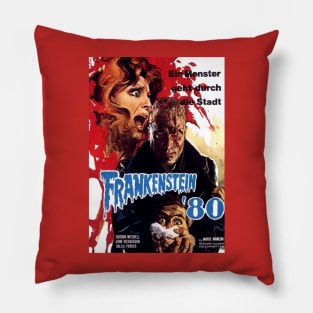 Classic Horror Movie Poster - Frankenstein 1980 Pillow