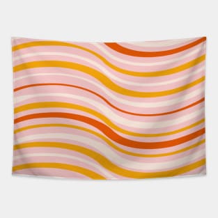 Retro Striped Abstract Pattern. Hippie trippy swirl 70s. Tapestry