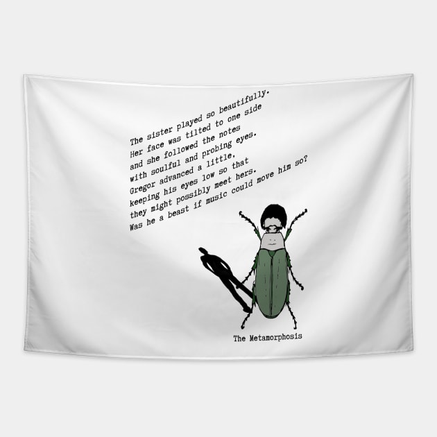 Franz Kafka Book Quote Tapestry by PoetandChef